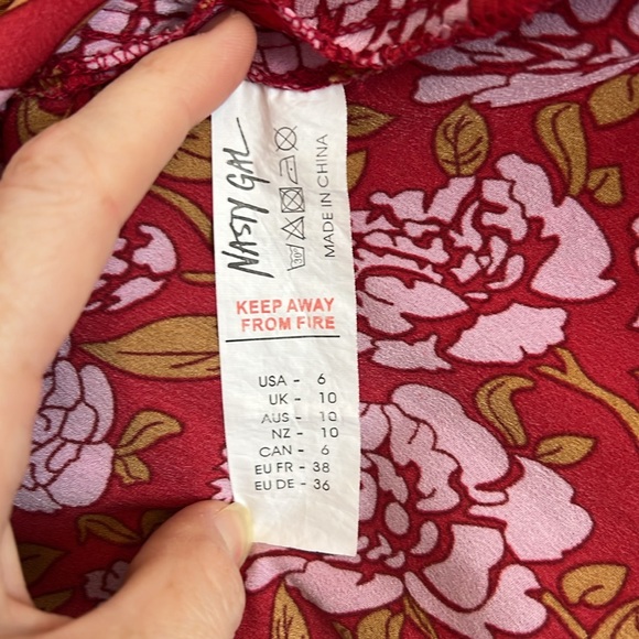 Nasty Gal floral mini women’s size 6 mini dress - Picture 7 of 9